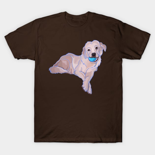 Great Pyrenees Cute Puppy with Chew Toy T-Shirt by Art by Deborah Camp